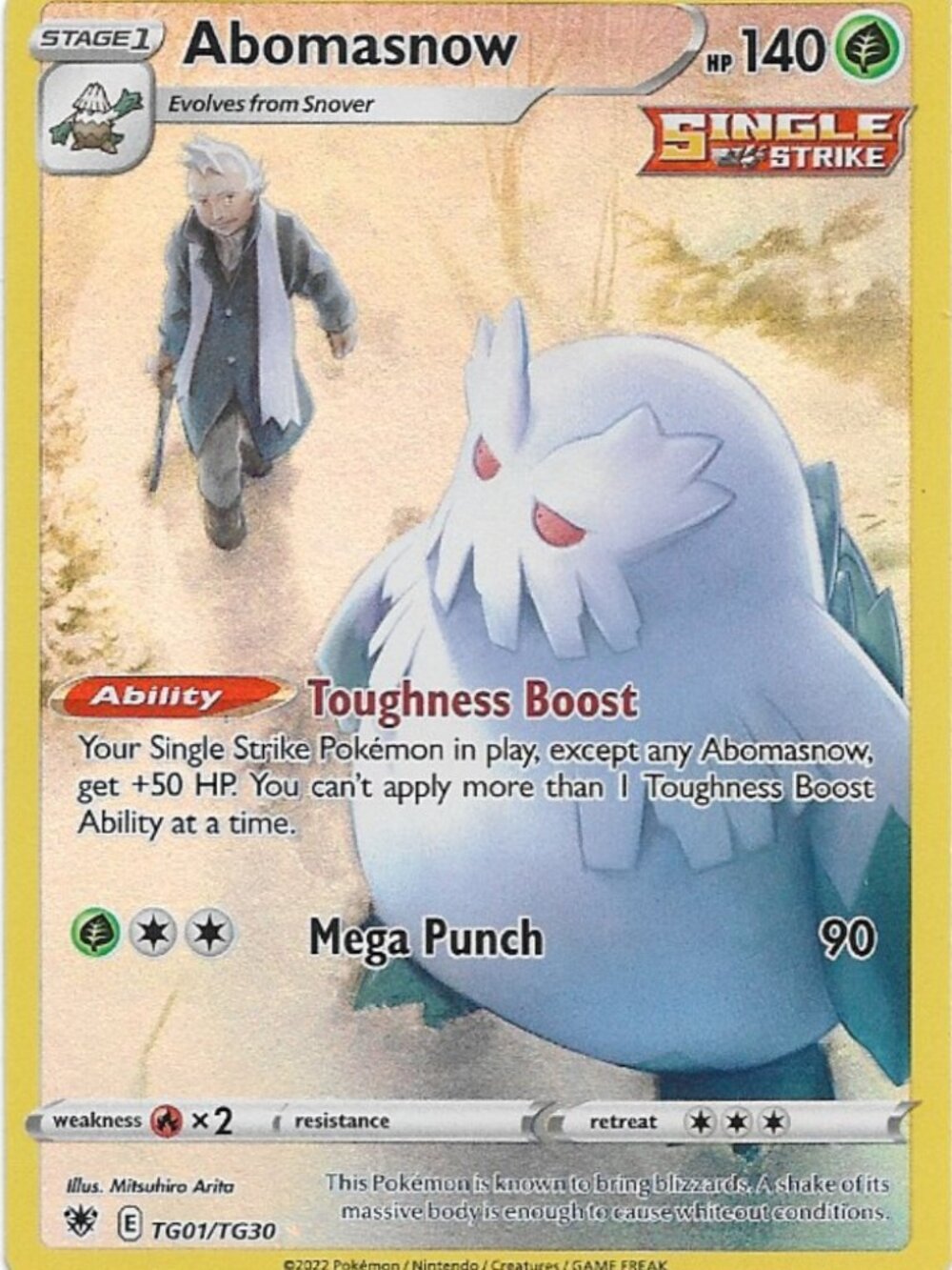 Pokemon Abomasnow TG01/TG30 Astral Radiance Trainer Gallery NM